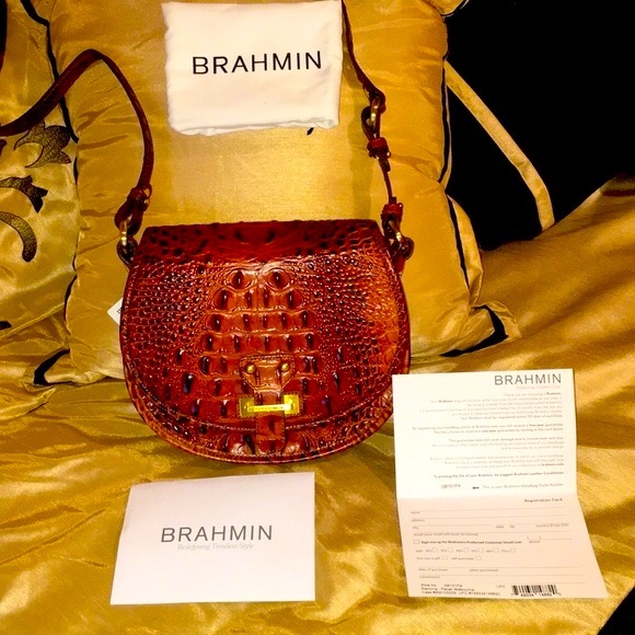 Brahmin Handbags - NWT Rare Vintage Brahmin Ramona Pecan Melbourne Crossbody Bag